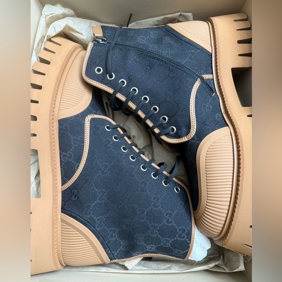 Men’s Gucci Us size 10 boots brand new with box Monogram - Picture 2 of 5